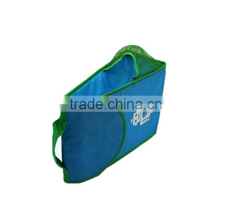 High quality foldable cooler bag school and office lunch bag with bottle pocket