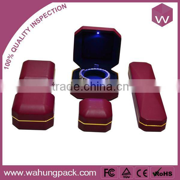 Luxury ring boxes, jewelry ring box with led light (WH-3425-3-ML)