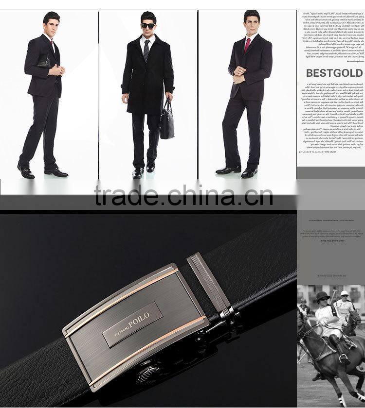 Top quality handsome real leather jeans belts for men by custom design