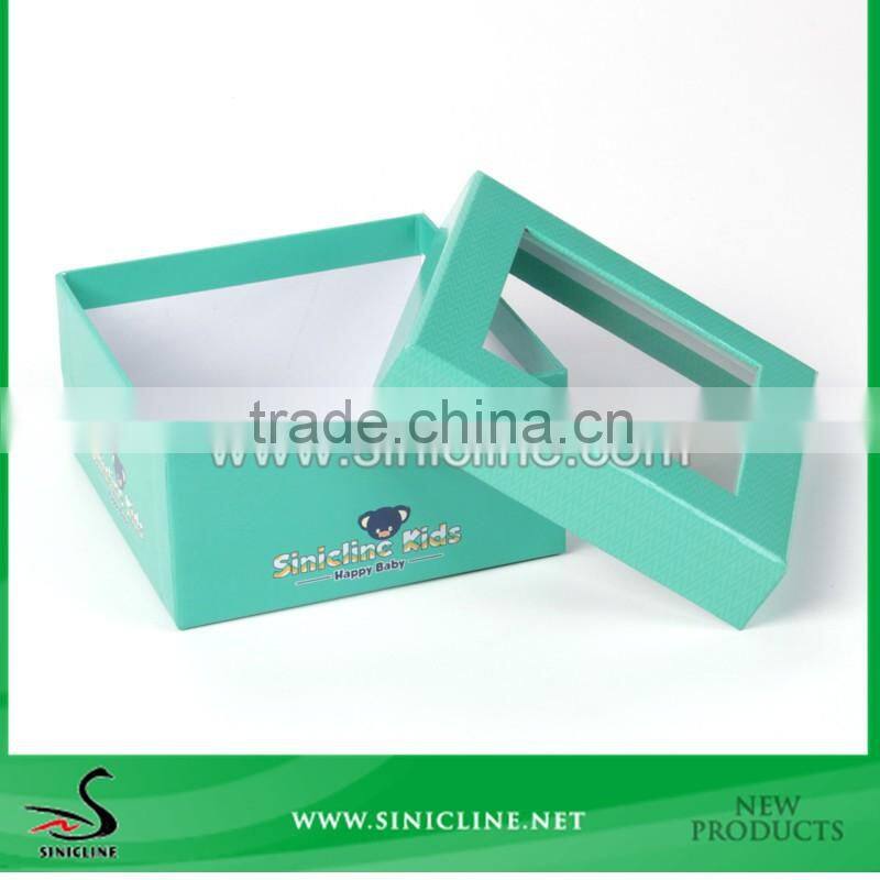 Sinicline Factory Deisgn Kids Shoe Box With PVC Window