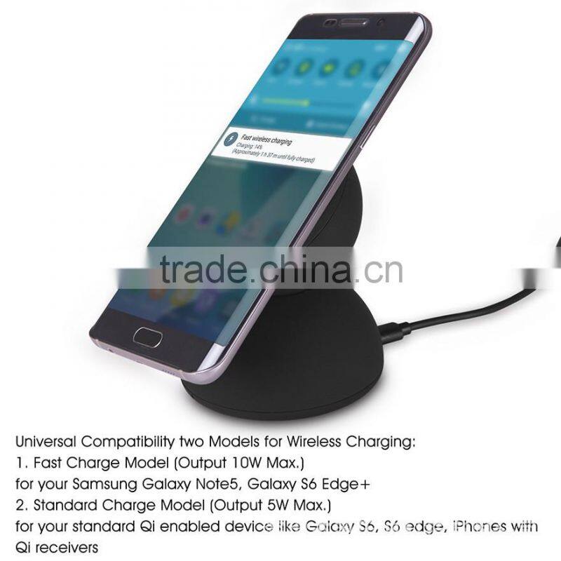 Latest Fast Charge Qi Wireless Charging Pad for Galaxy S7 S6 Edge Note 5
