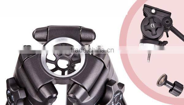 Professional Video Tripod heavy duty with fluid pan head for camera film photography WT717