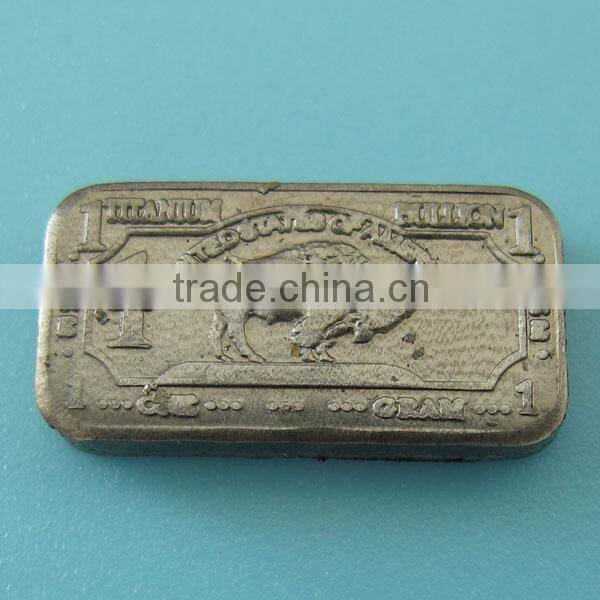 A102 1 Gram 999 Titanium Buffalo Bar