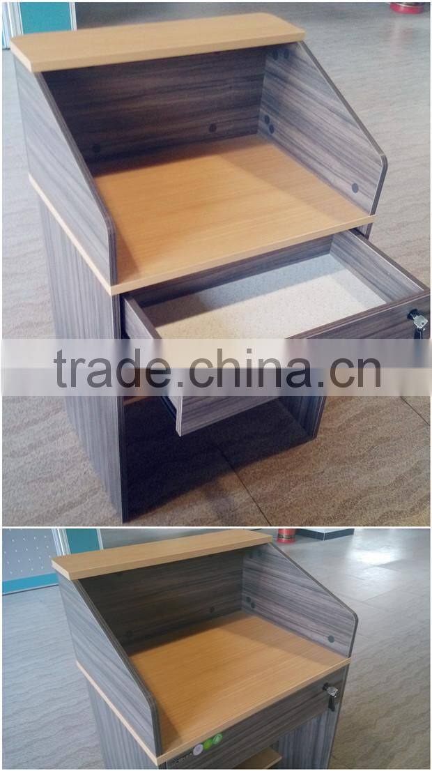 Durable safty Small wooden checkout counter for stores