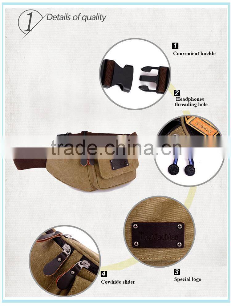 best sale factory price canvas waist bag