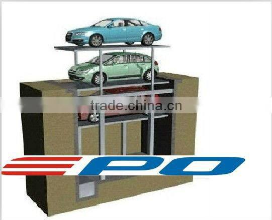 The stainless machine easy basement type underground garage electrical hydraulic lifter