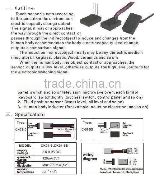 CK01-5 touch sensor panel LED electric switches alibaba express quality guaranteed