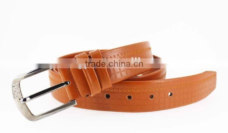 New designer man Orange PU leather jeans belt in Yiwu