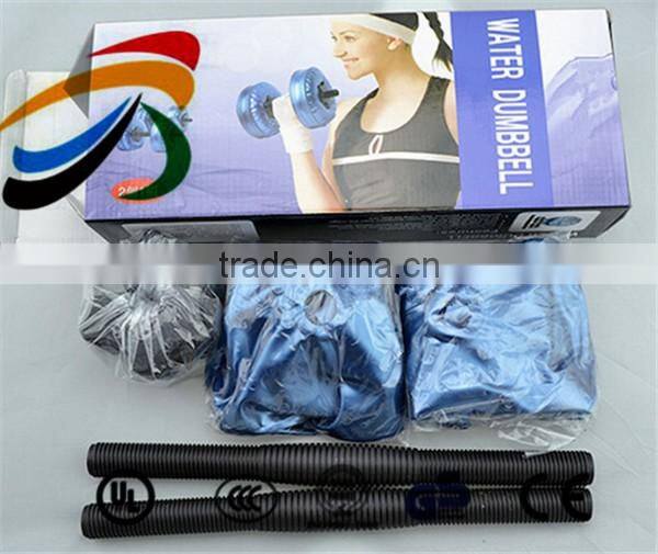 China Plastic Water Dumbbell crossfit equipment dumbbell set water filled dumbbells