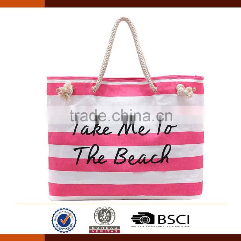New Design Fashion Canvas Beach Bag for Ladies