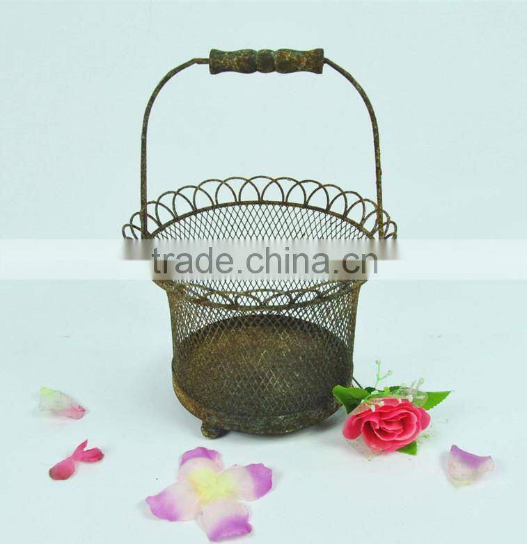 Old antique woven wire baskets wholesale