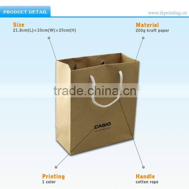 High Quality Pantone Color Printing Advertising Brown Bag Paper