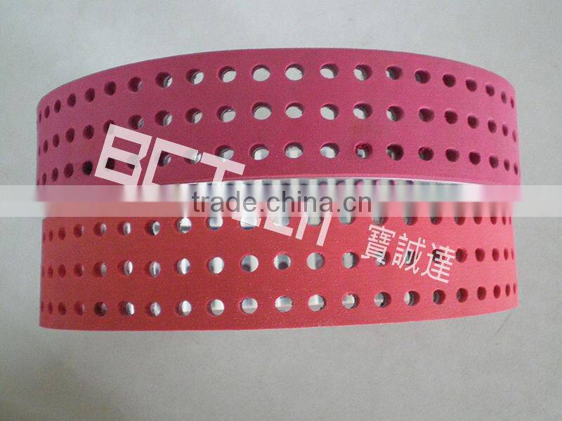 PU Timing belt in differernt color rubber & holes