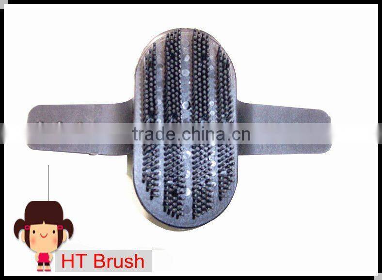2013 Wear-resisting pink rubber horse hair washing brushes