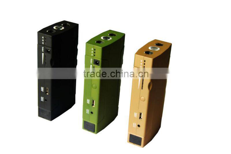 Newest mini jump starter 14000mah gasoline car battery jump start for Iph, rechargeable jump start, multi-function jump starter