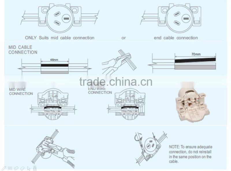 Wall Socket Surface socket quick connect passed SAA White clipsal style SAA 413QC