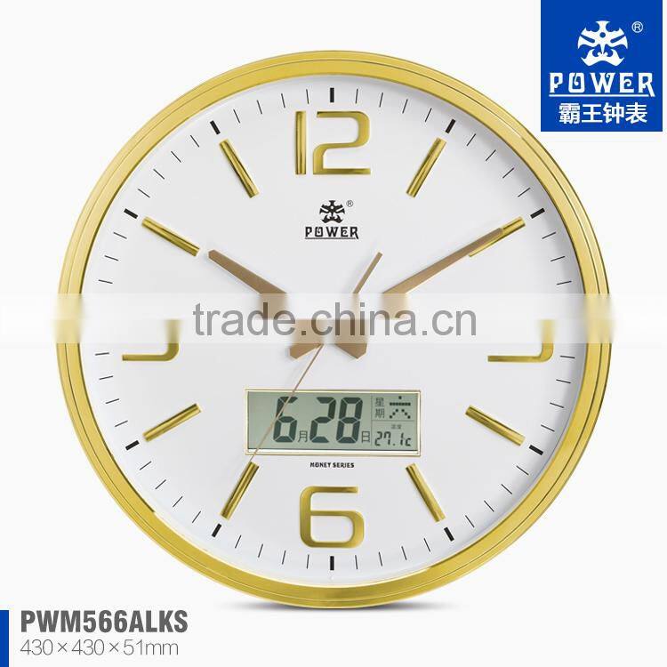 multifunctional promotional 2014 calendar wall clock