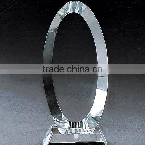 Customed Diamond Shaped Photo K9 Crystal Blank with Base