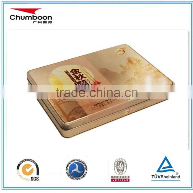 Large candy tin can hot sales food tin box with pvc
