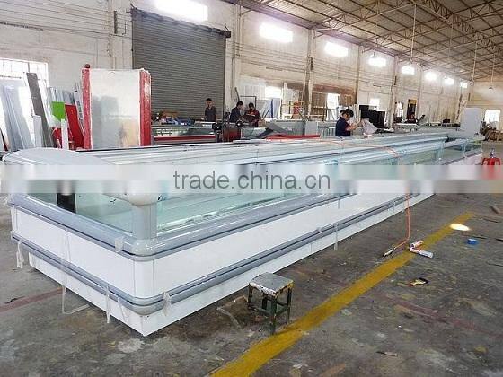3 meters commercial seafood display freezer for supermarket with remote engine