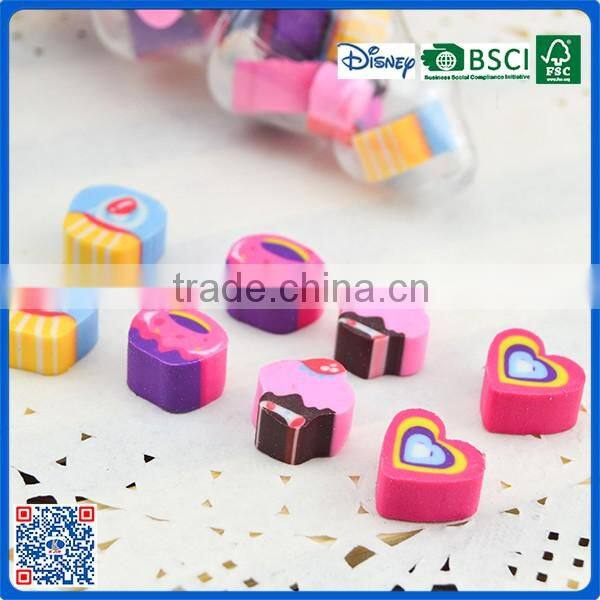 wholesale fancy custom shaped rubber eraser for gift