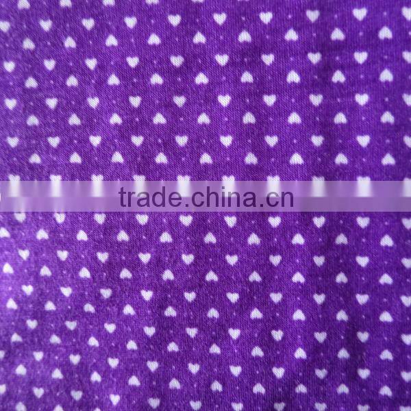 96% Poly spun 4% spandex knitted print fabric for underwear