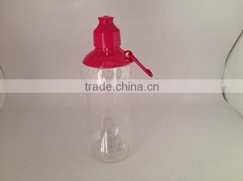 560ML PET water bottle with carabineer