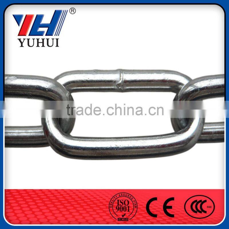 carbon steel electro galvanized long link chain ,galvanized link chain,small link chain
