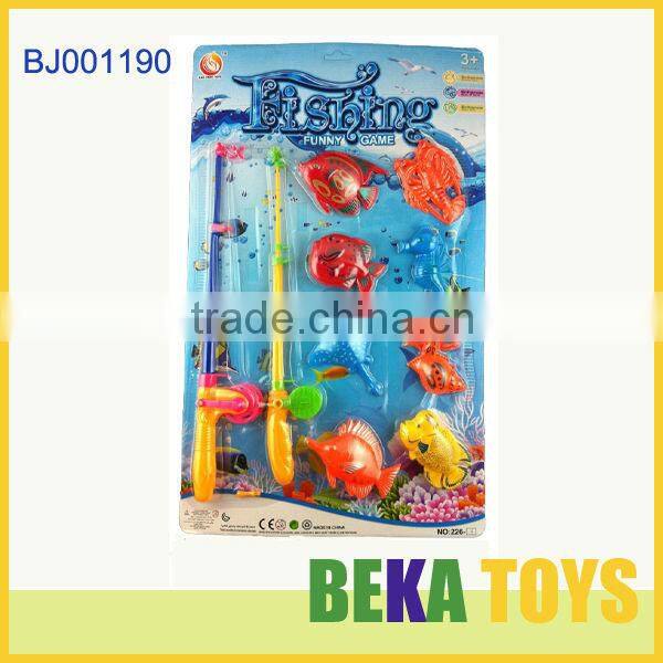 Hot summer toys happy kids toy funny magentic plastic fishing toys small kids fishing game toy