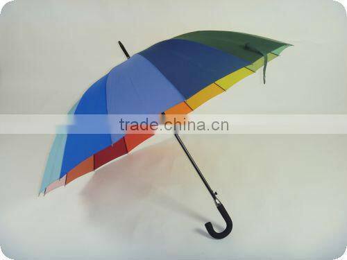 2013 hot selling 54" arc 16 panels 190T pongee multi-color 16k golf umbrellas