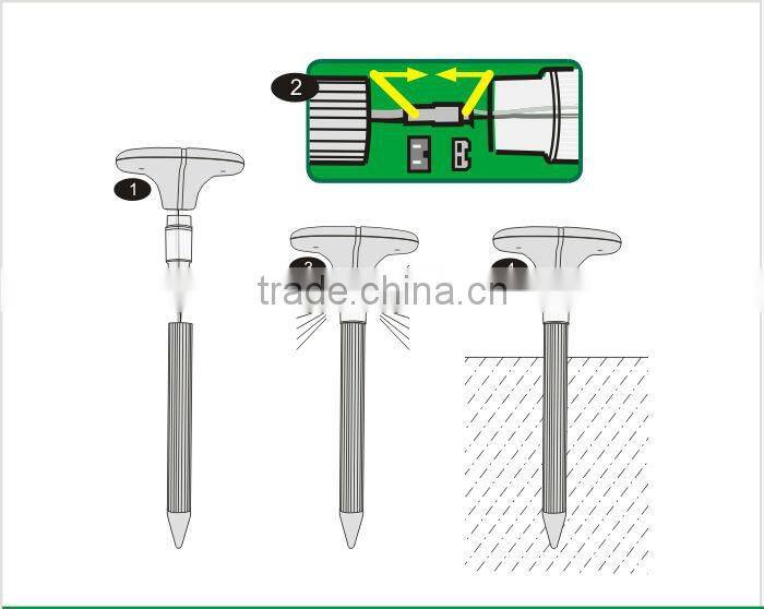 Advanced Solar led light mole repeller for Garden Use