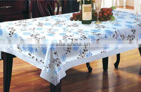 anti-slip table cloth, material EVA, 137*183cm flower printed table cover