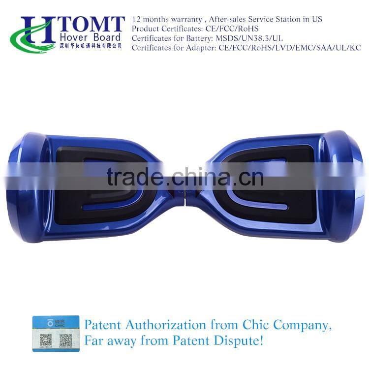 2016 Htomt christmas gift UL certificated charger Two wheel self balancing electric scooter electric skateboard hoverboard