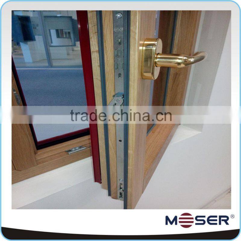 Wood clading windows with grill design