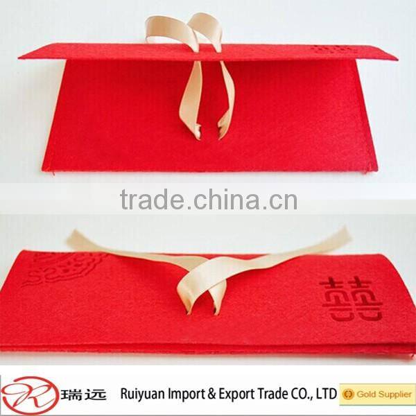 Alibaba express high quality chinese new year felt red pocket for promotion