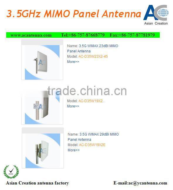 outdoor wimax dual port mimo 3300-3800mhz panel antenna