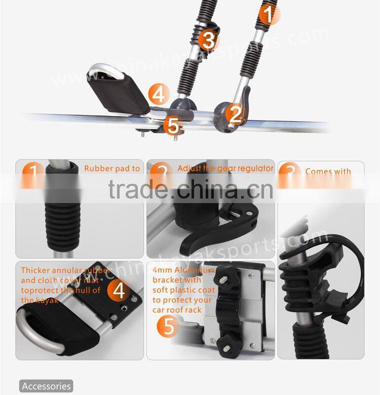 Foldable aluminum kayak rack carrier