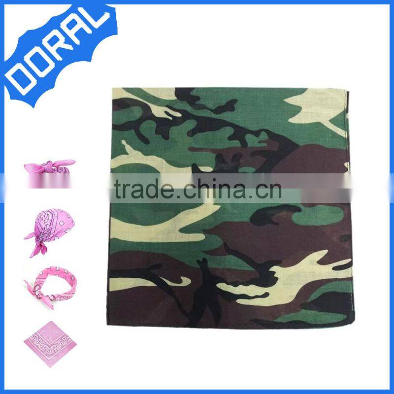 factory selling cheap printed cotton black bandana