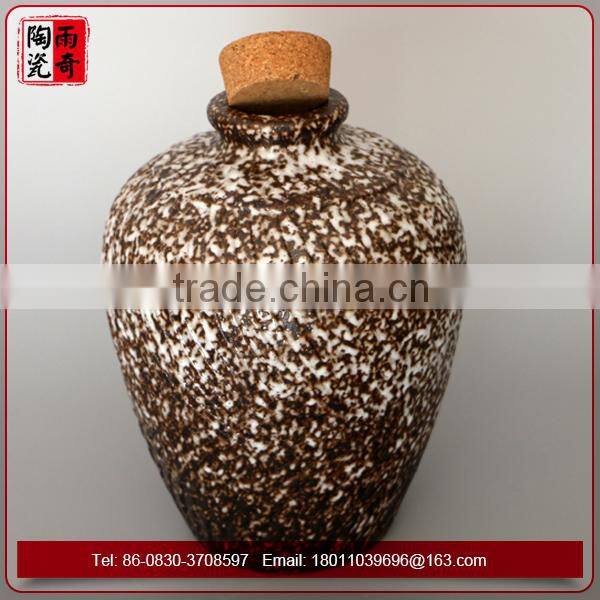 marble color ceramic jug for garlic and honey storage