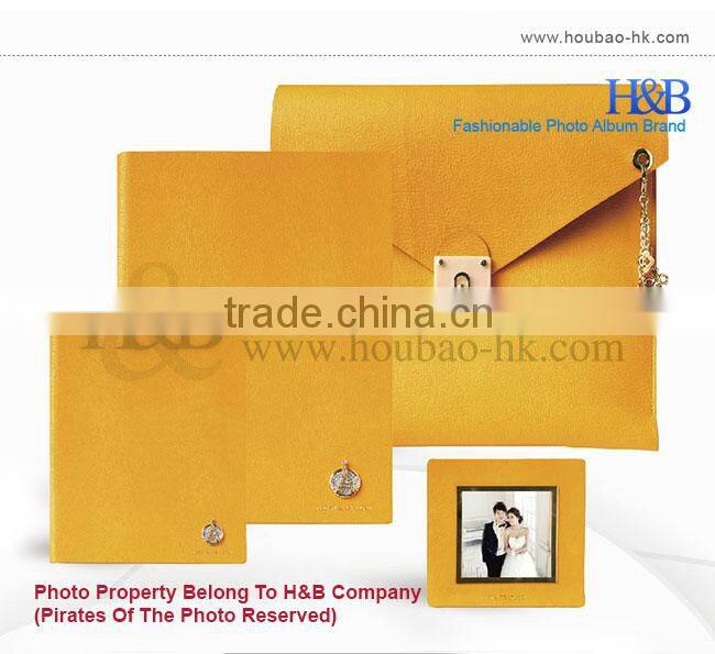 H&B hot sales 12*12 leather cover wallet size photo album