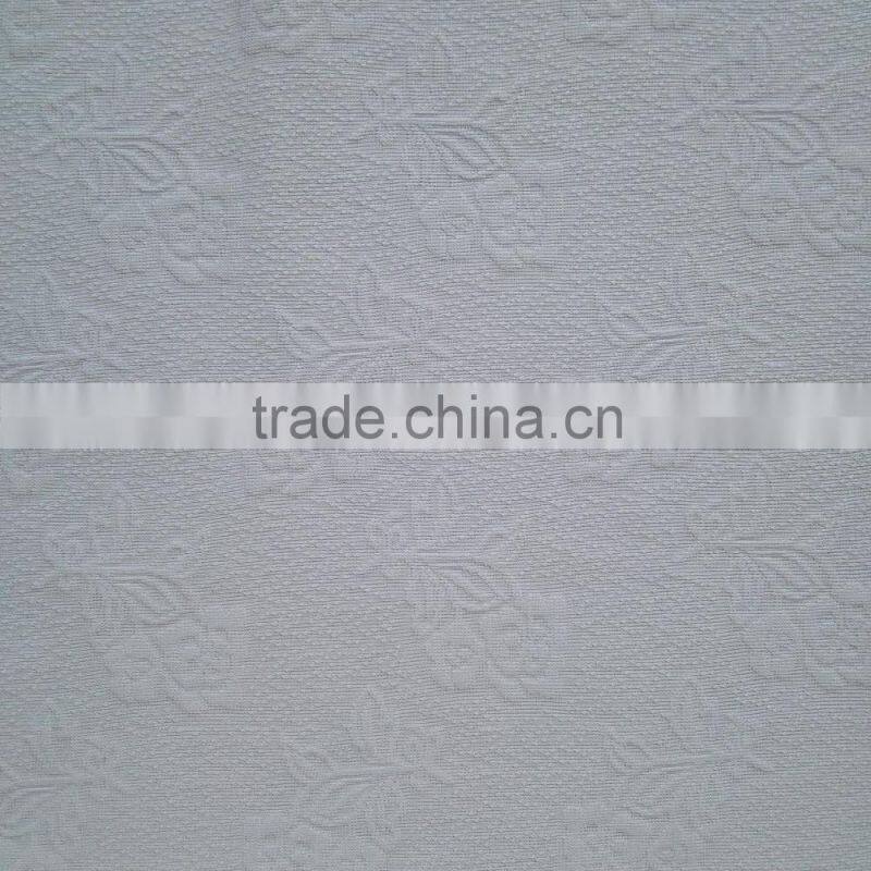 Wept knitted polyester elastane floral jacquard interlock fabric wholesale