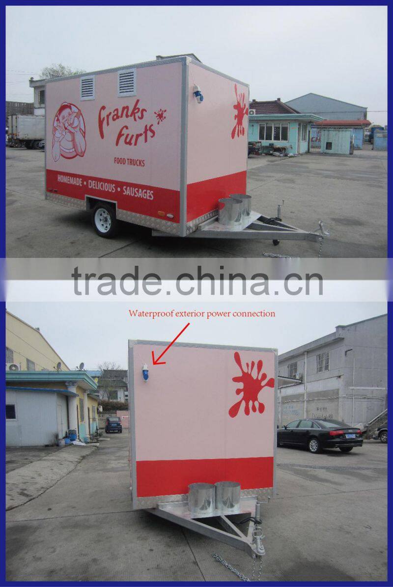 European Quality, Chinese Price fv-40 mobile food van bicycle for food sale food vending trailer for sale
