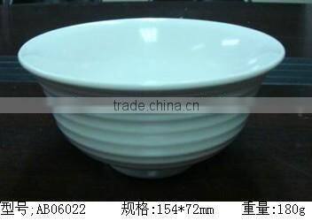 Melamine nice design white round deep bowl