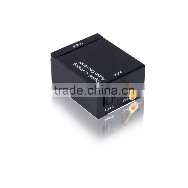 Optical SPDIF/Coaxial Digital to RCA L/R Analog Audio Converter w/ Headphone Out made in China