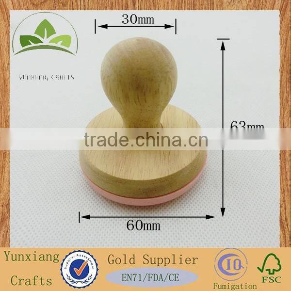 Hot sale soild wood stamp with colored silicone