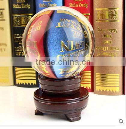 Clear Personalized 3D Laser Engraving Crystal Ball for decoration