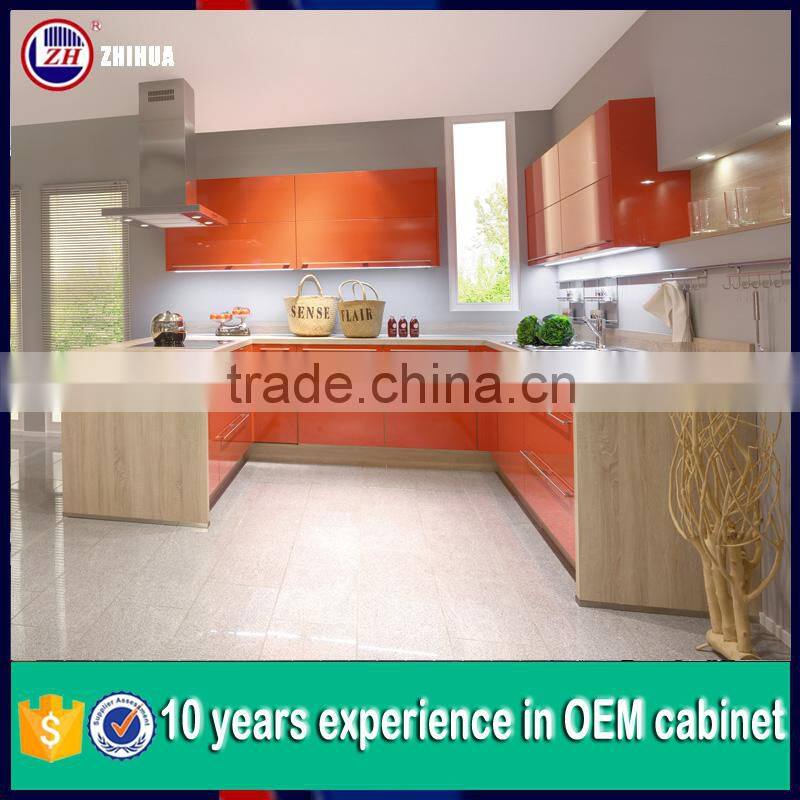 China modern kitchen design cheap price kitchen cabinet(removable) prefabricated kitchens