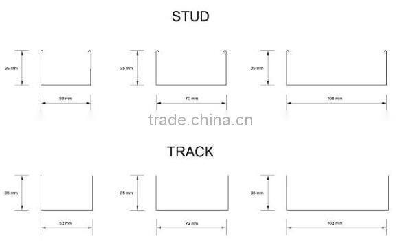 track roll forming machine c/z/u shape stud making machine