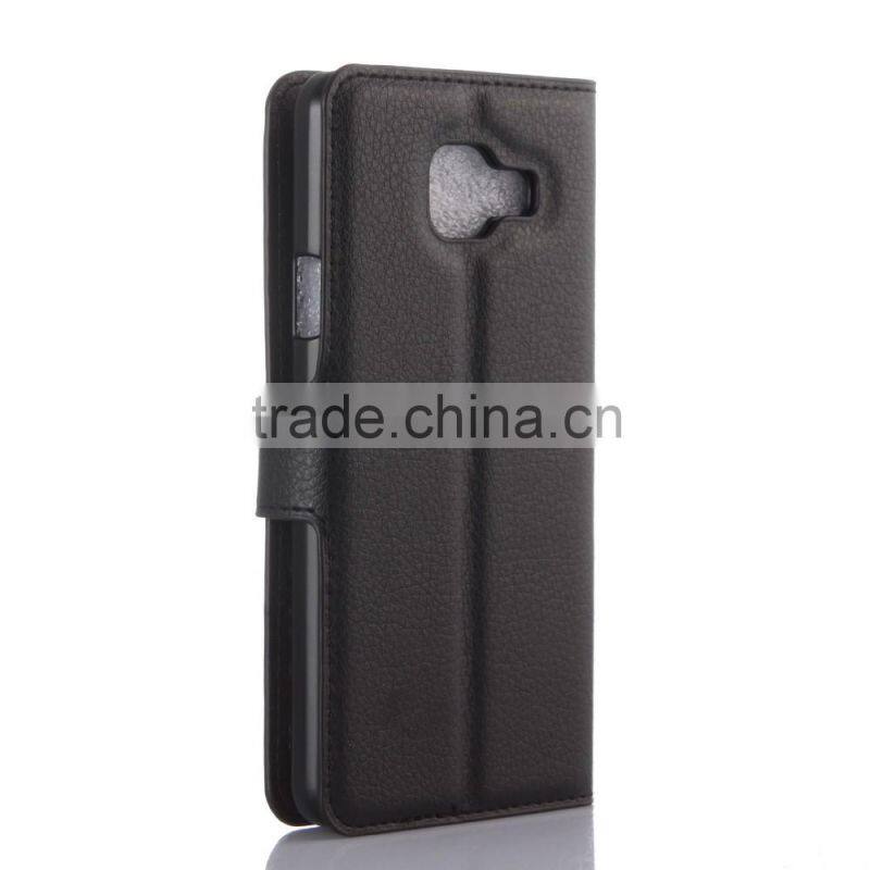 Hot Selling Ultra Thin Lichee PU Leather Case Wallet Folio Flip Cover for Samsung GALAXY A3 A310