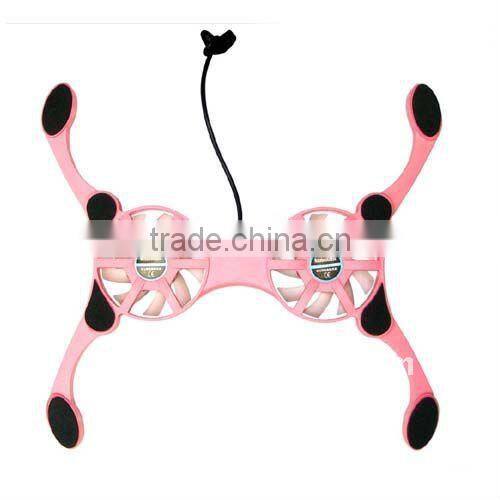 green adjustable fan cooling pad for laptop